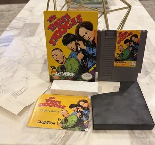 The Three Stooges (Nintendo Entertainment System, NES, 1987) Cib Complete Tested