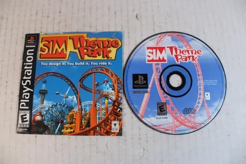 Sim Theme Park (Sony Playstation 1, PS1) Authentic, disc only, tested/works