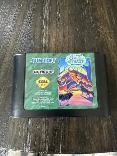 Sega Genesis Game Only Disneys Beauty And The Beast Roar Of The Beast