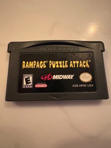 Rampage Puzzle Attack (Nintendo Game Boy Advance, 2001) AUTHENTIC tested