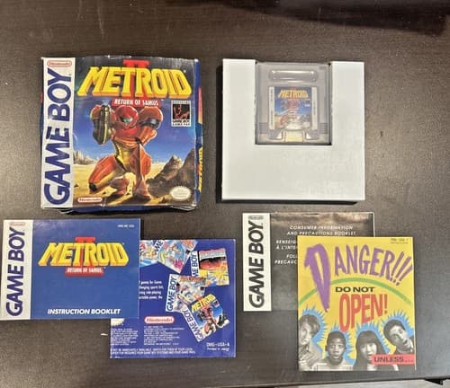 Metroid II: Return of Samus (Nintendo GameBoy) Complete In Box CIB! Authentic!