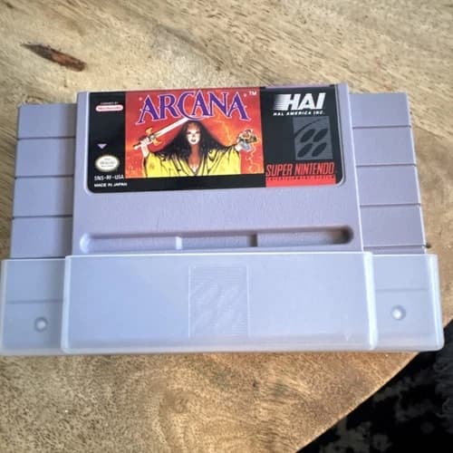 HAL America, Inc. Super Nintendo SNES Arcana NTSC-U/C Game Cartridge