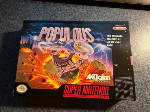 Populous for Super Nintendo (SNES) CIB Complete Excellent