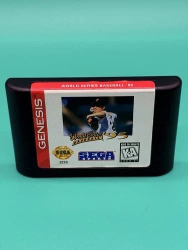 Sega Genesis World Series Baseball ‘95 Authentic Official Tested & Working 1995