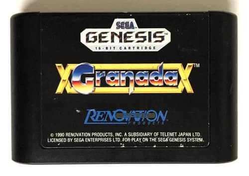 GRANADA Sega Genesis GAME CARTRIDGE ONLY Shooter SHMUP - TESTED & WORKING
