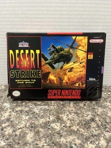 Desert Strike: Return to the Gulf (SNES Super Nintendo) CIB Complete w. Manual