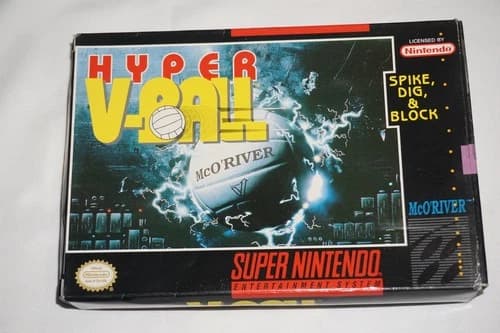 Hyper V-Ball Volleyball (Super Nintendo SNES) Complete in Box CIB