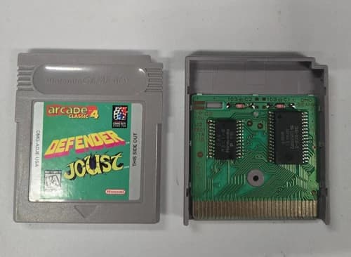 Game Boy Arcade Classic 4 Defender Joust Nintendo GB Authentic, Tested