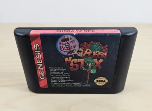 Bubba 'N' Stix - Cartridge Only (Sega Genesis, 1994) Tested Working