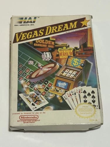 Vegas Dream (Nintendo NES 1990) Authentic Manual Box