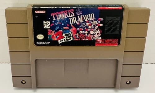 Tetris and Dr. Mario - (Super Nintendo Entertainment System SNES) Tested
