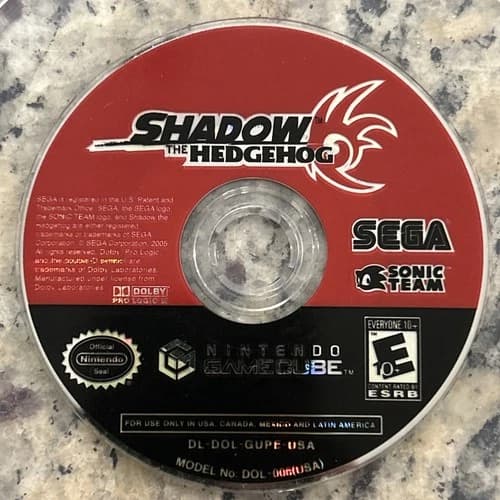 Shadow the Hedgehog (Nintendo GameCube) Disc Only Tested & Working