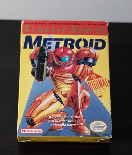 Metroid (Nintendo NES, 1987) Yellow Label Classic Series CIB Complete
