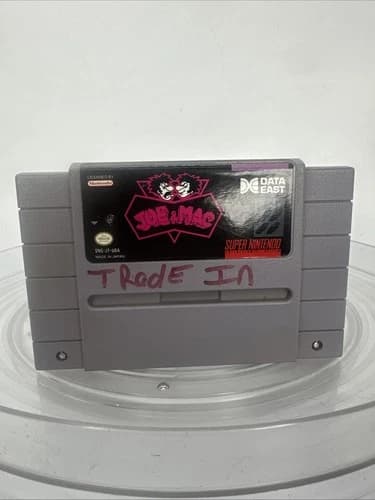 Joe and Mac SNES Super Nintendo Game Cartridge