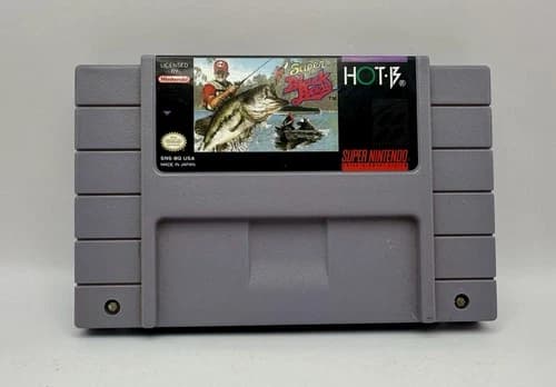 Super Black Bass Nintendo SNES 1992 GREAT Working Game Cartridge