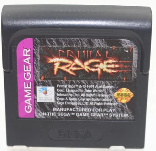 Primal Rage (Sega Game Gear, 1995) Game Only
