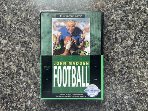 John Madden Football (Sega Genesis) Authentic Complete CIB ~ Original Madden!