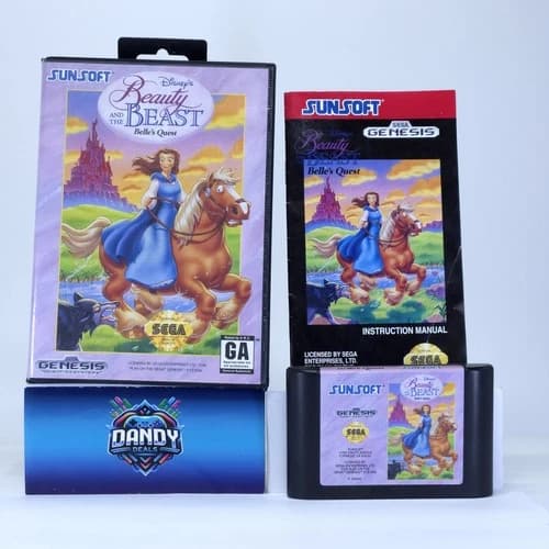 Beauty and the Beast: Belle's Quest CIB W/ Manual - Sega Genesis