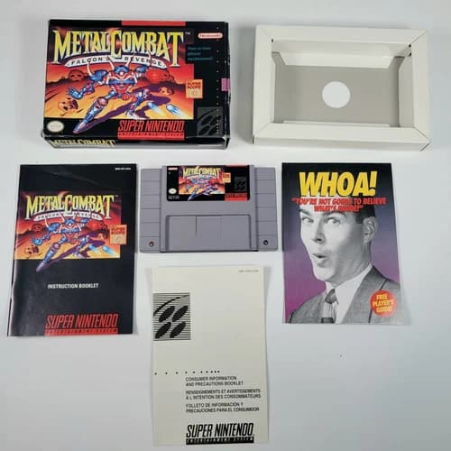 Metal Combat: Falcon's Revenge - SNES Super Nintendo - CIB **BEST LOOKING!!**