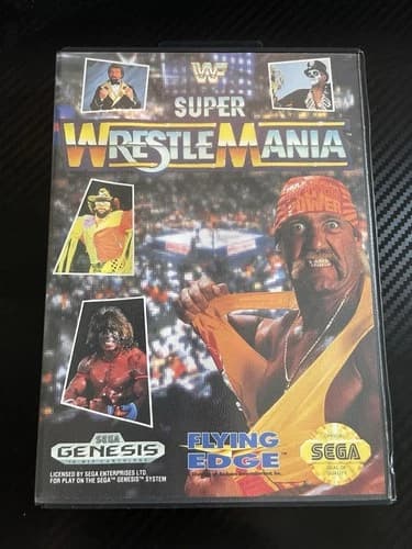 WWF Super WrestleMania (Sega Genesis, 1992) CIB Complete W/ Manual