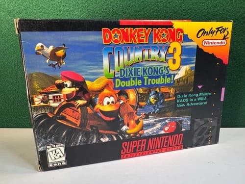 Donkey Kong Country 3 Dixie Kong's Double Trouble (Nintendo SNES 1996) CIB Compl