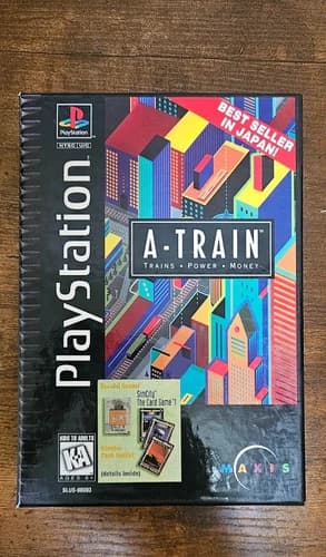 A-Train (Sony PlayStation 1, 1996) PS1 Long Box CIB Excellent!