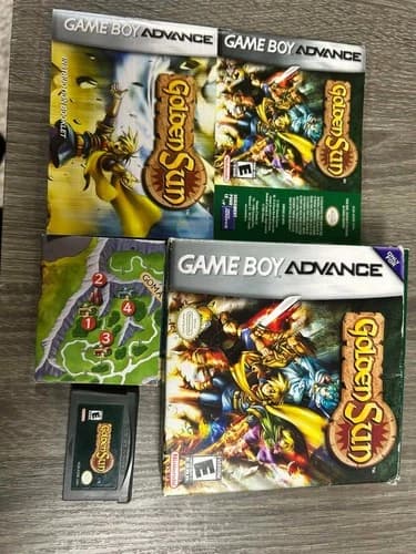 Golden Sun - Game Boy Advance - In Box With Manual And Map