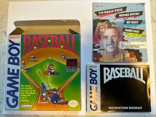 Baseball (Nintendo Game Boy) Box And Manual Great Condition 1989