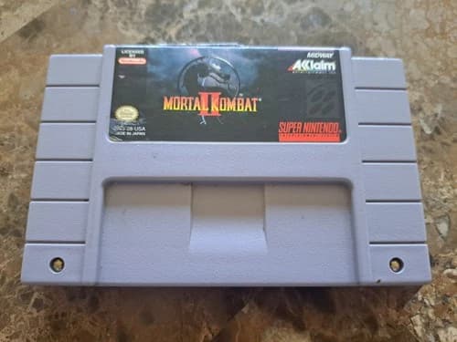 MORTAL KOMBAT II Super Nintendo SNES Authentic Working Free Fast Shipping