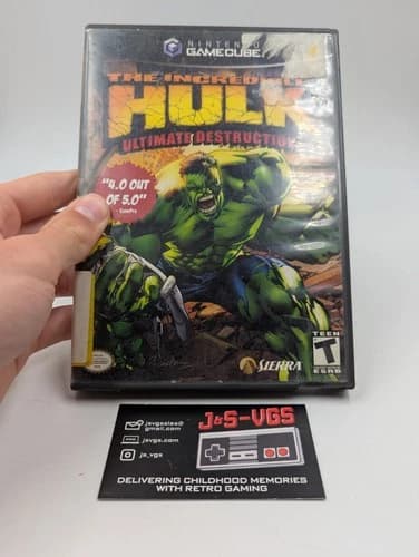 The Incredible Hulk Ultimate Destruction Nintendo GameCube CIB WON'T READ AS IS