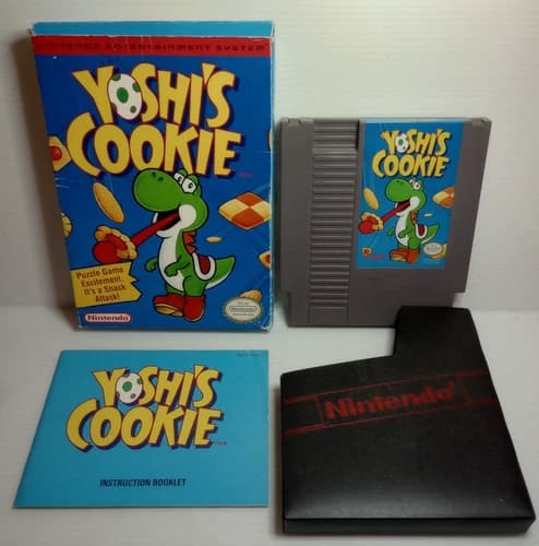 Yoshi's Cookie (Nintendo NES) Complete in Box CIB