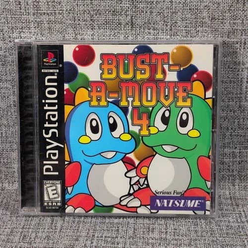 Bust-A-Move 4 PS1 (Sony PlayStation 1, 1998) CIB W/ Manual Tested Working