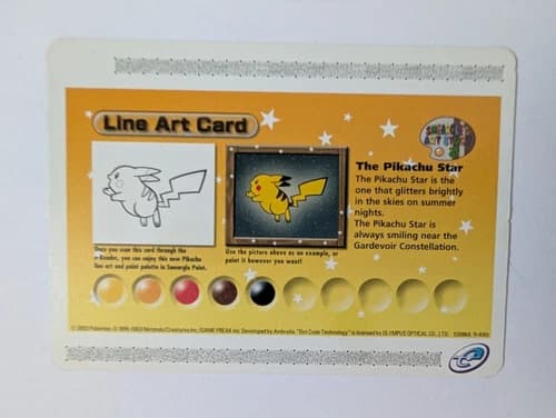Pokemon Channel (Nintendo GameCube, 2003) Pikachu e Reader card ONLY
