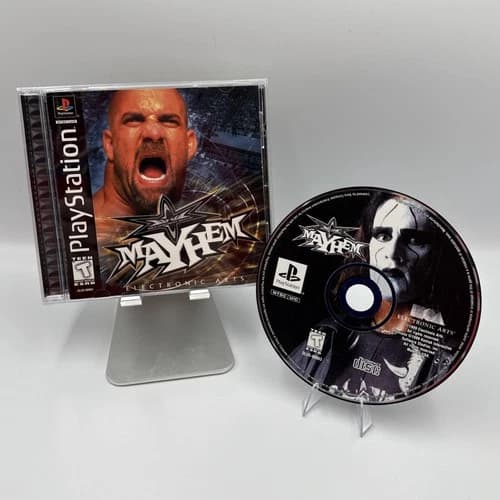WCW Mayhem Sony Playstation PS1 CIB Complete Tested Working