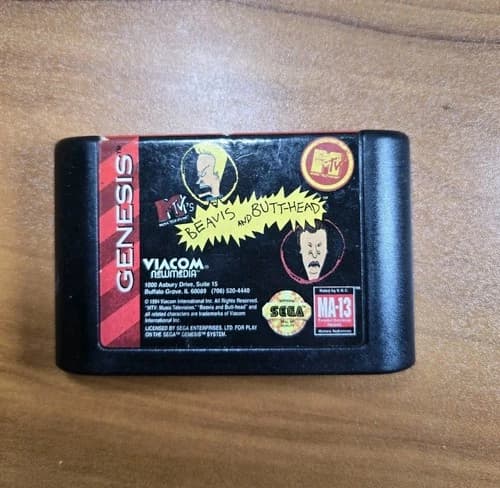 MTV's Beavis and Butt-Head Sega Genesis, 1994 Cartridge Only Tested