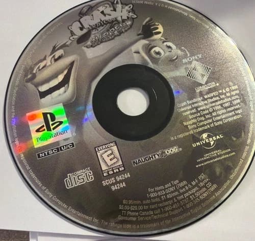 Crash Bandicoot Warped - Loose Sony PS1 Playstation 1 Disc Only