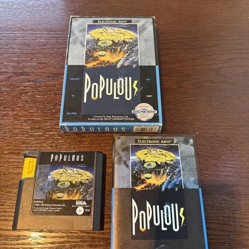 Populous Sega Genesis Complete in Box CIB
