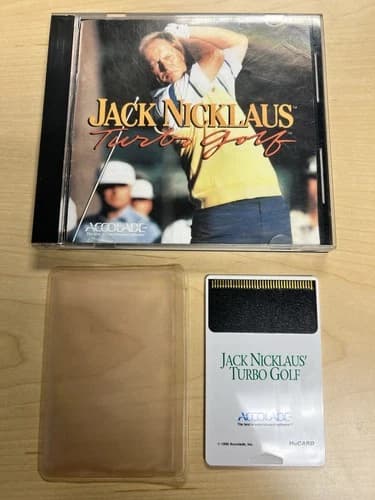 Jack Nicklaus' Turbo Golf (Turbo Grafx 16 tg16) Complete in Case Turbografx