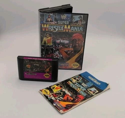 WWF Super WrestleMania Sega Genesis Complete CIB ^^ Buy 2 Get 1 Free ^^