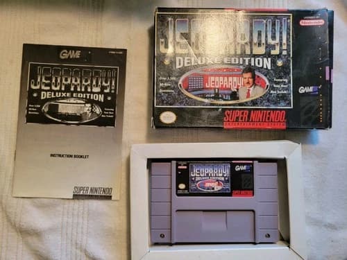 Jeopardy -- Deluxe Edition (Super Nintendo Entertainment System, 1993) CIB