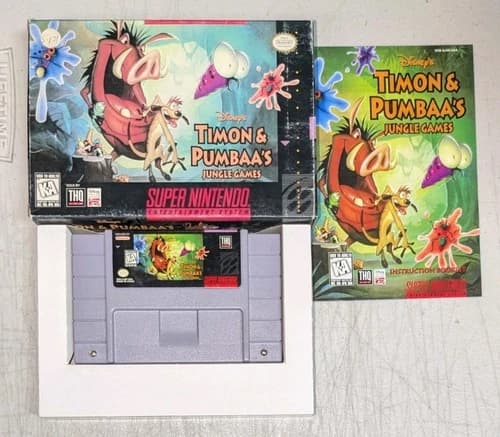 Disney's Timon & Pumbaa's Jungle Games (Super Nintendo) CIB w/ Manual