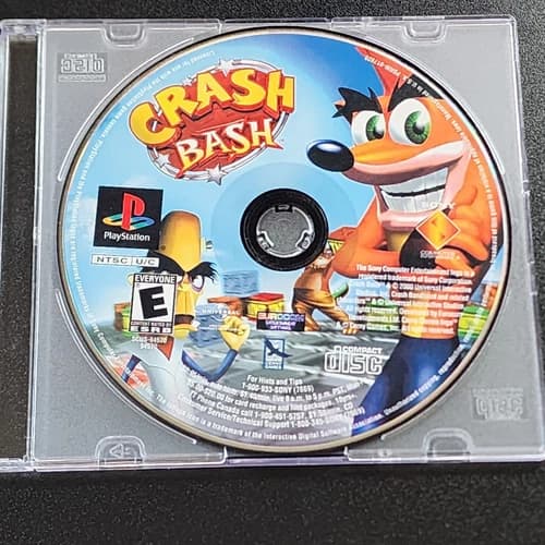 Crash Bash PlayStation 1 PS1 Game - Loose Disc, Tested, Working, Party Game