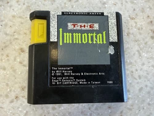 THE IMMORTAL SEGA GENESIS GAME CARTRIDGE ONLY WORKS WELL NES HQ