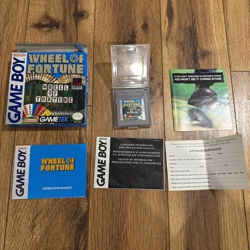Wheel of Fortune (Nintendo Game Boy) COMPLETE w/ Box manual Inserts And game CIB