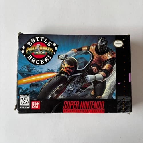 Power Rangers Zeo Battle Racers (SNES, 1991) Authentic Game, Box, Manual TESTED