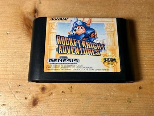 Rocket Knight Adventures (Sega Genesis, 1993) Cart Only-Cleaned-Tested-Free Ship