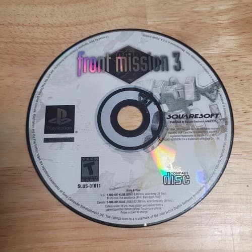 Front Mission 3 PS1 Sony PlayStation 1, 2000 Disc Only - Tested