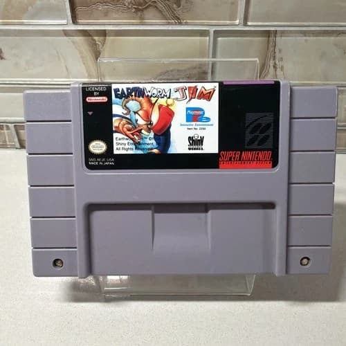 Earthworm Jim (Super Nintendo, 1994) Authentic & Tested SNES Cart Only