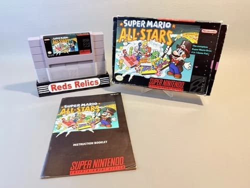 Super Mario All-Stars Complete in Box w manual (CIB) - Super Nintendo SNES