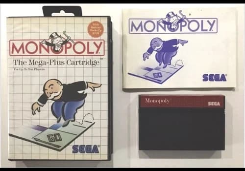 Monopoly Sega Master System Complete With Case Manual Game Region Free